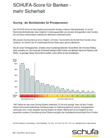 Schufa Basisscore 94 25 Geld Finanzen Bank