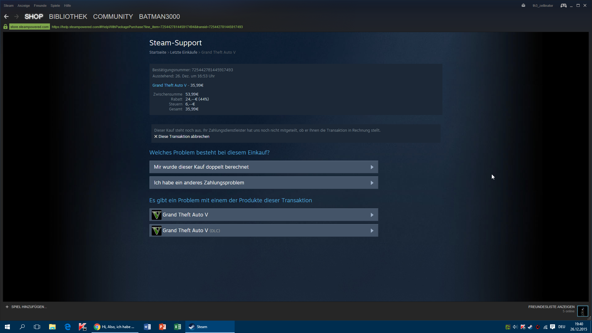 Hi, Also, ich habe mir ein Spiel bei Steam gekauft (mit Hi, Also, ich habe mir ein Spiel bei Steam gekauft (mit