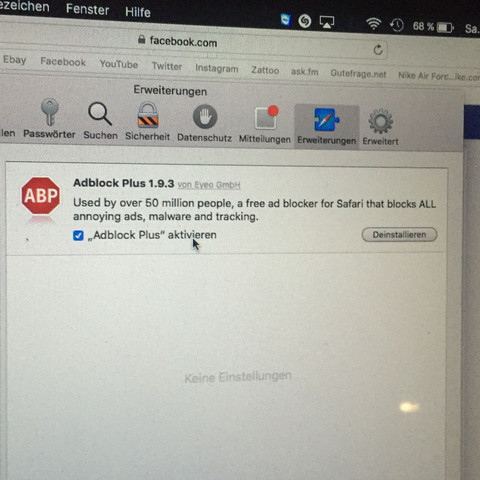 ..... - (Macbook, Safari, Adblock)