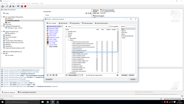 dd - (Teamspeak, verschieben, Rang)