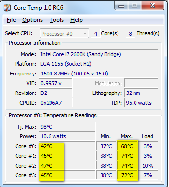 CPU Temperaturen - (Windows, Fehler)