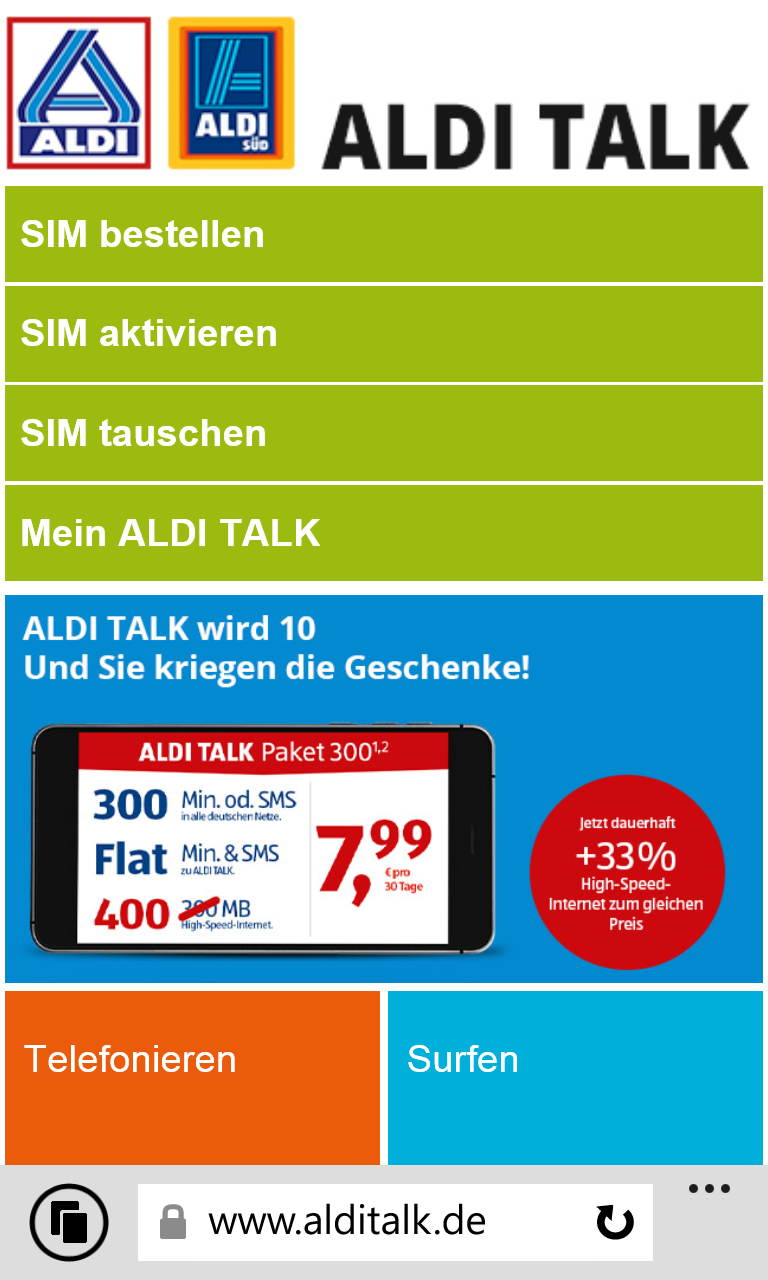 Funktionieren die Aldi Talk Server moment nicht oder wieso kann ich