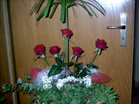 Hochzeitstisch-Gesteck - (Blumen, hochzeit deko)