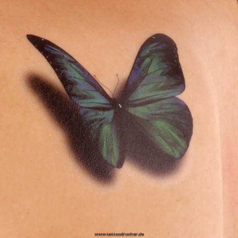 Temporary Tattoo Schmetterling nah - (Tattoo, Fake, Henna)