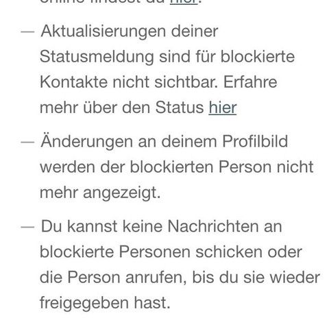 Online whatsapp blockierte status kontakte WhatsApp Profilbild