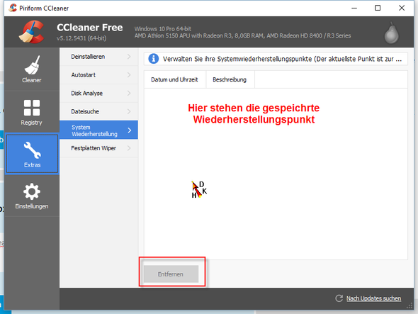 Wiederherstellungspunkte löschen - (Windows, Festplatte, Speicher)