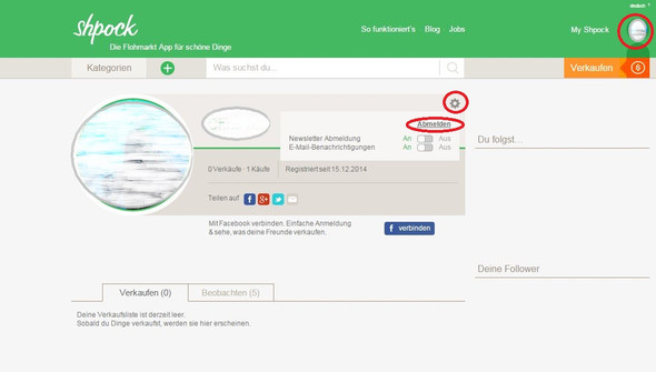Shpock Ausloggen Shpock Ausloggen