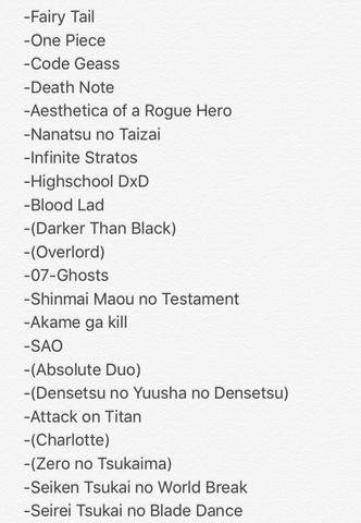 - (Animes, lieblings)