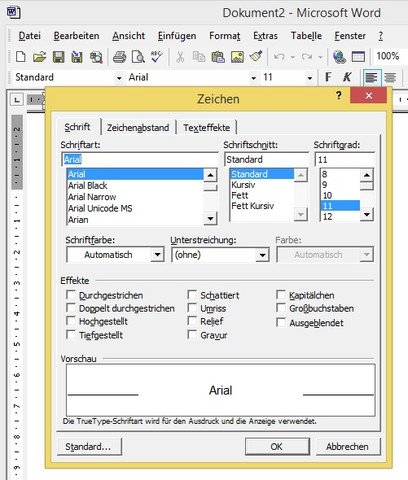 MS Word_Menü Zeichen - (Computer, Microsoft Word)