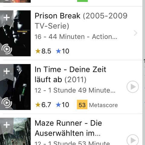 Darunter steht noch inception mit 10 Sternen - (Film, Kino)