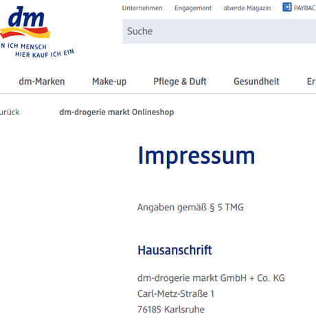 Ist Die Adresse Von Dm Drogerie Markt Bewertung Anschreiben Dm
