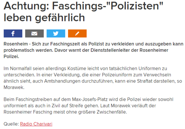 - (Fasching, uniform)