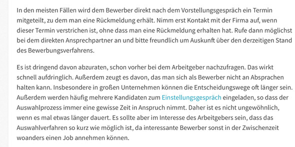 Vorstellungsgesprach Vorbei Was Nun Wartezeit Wartezeit Nach Vorstellungsgespräch