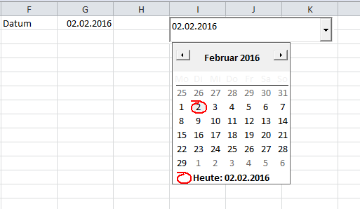 Minikalender Mit Datumsauswahl In Eine Zelle Bei Excel 16 Einfugen Microsoft