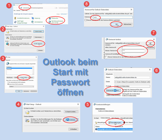 Wie kann ich einen Kennwortschutz beim Starten von Outlook einrichten ...