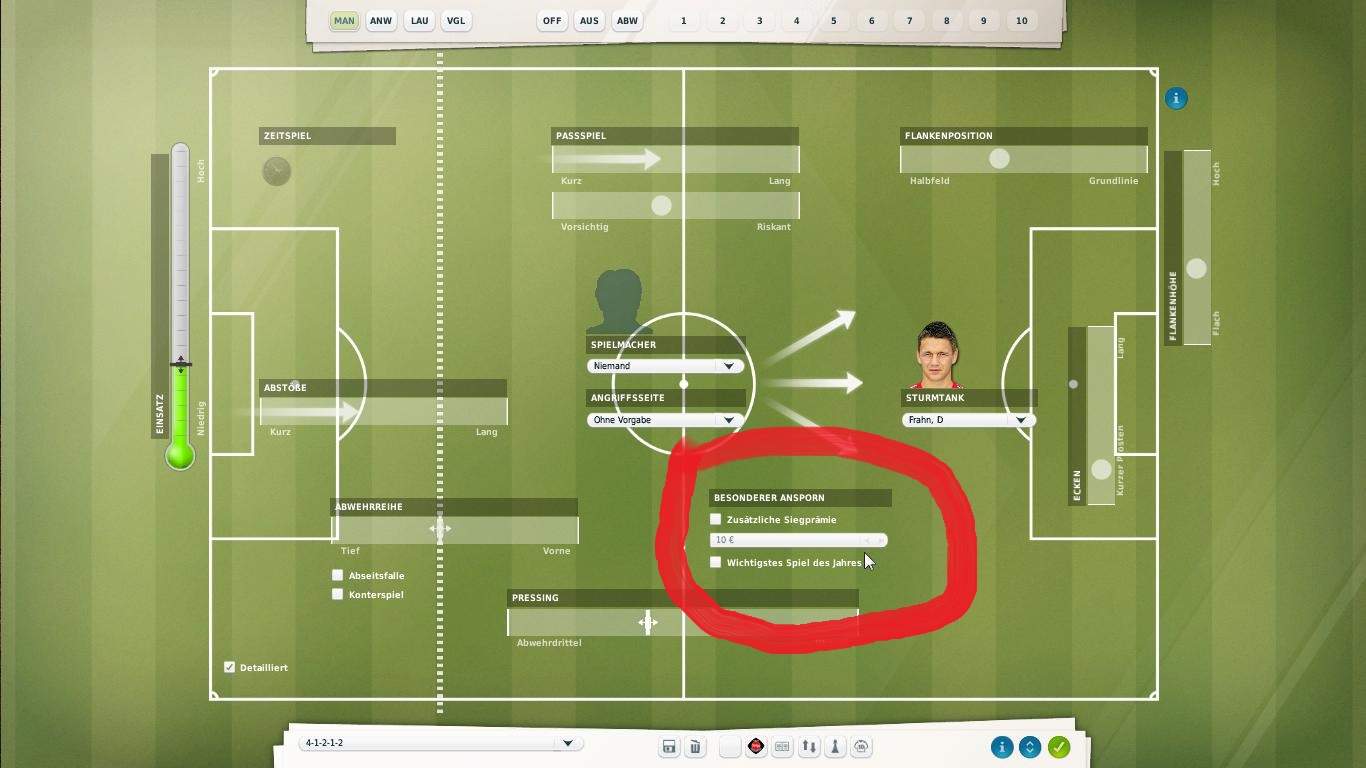 Wo kann ich bei Fußball Manager 14 meinen Spielern Siegprämie geben (virtuell)