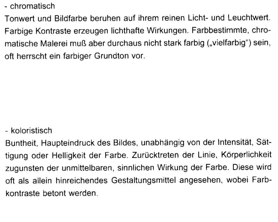 Unterschied zwischen koloristischer und chromatischer Malweise? (Kunst, Malerei, Gemälde)