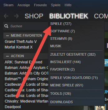 Screen - (Steam, Bibliothek)