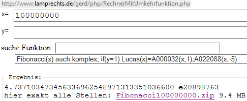 Fibonacci online per Umkehrfunktionen Rechner - (Mathematik, theoretische mathematik)