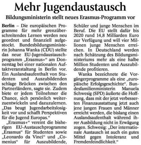 Erasmus - (Schule, Sprache, Ausland)