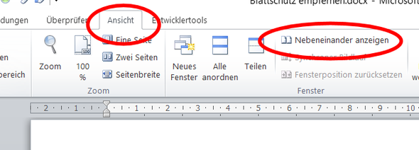 Nebeneinander - (Text, Word)