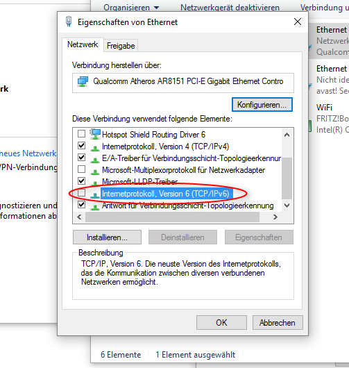 nach Hotspot Shield kein (Kein