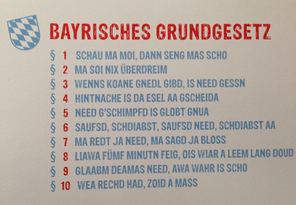 Bayrisches Grundgesetz - (Englisch, WhatsApp, Sprüche)