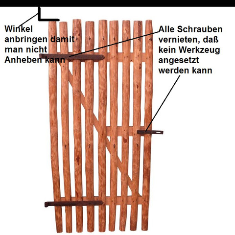 - (Tür, Keller, sichern)