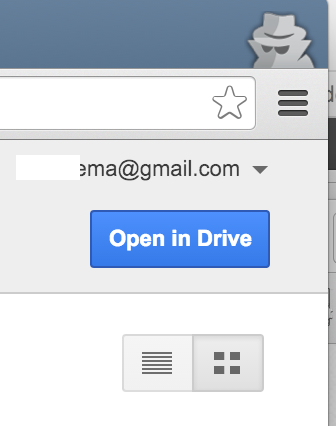 2 - Button "Open in Drive" - (Computer, Google Drive, gdrive)