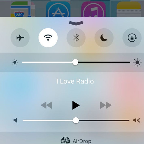 Kontrollzentrum Bei Iphone Durchsichtig Apple Ios Grau