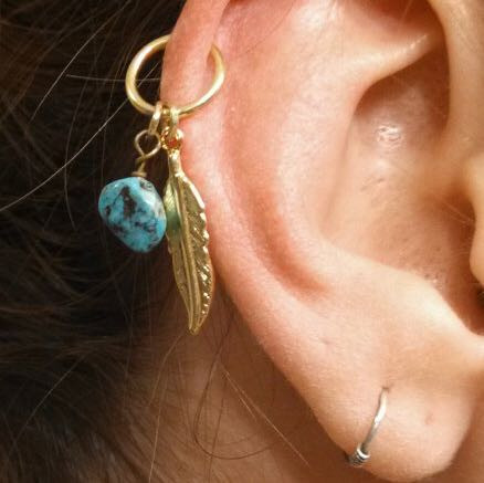 Helix Mit Drei Oder Zwei Ohrlochern Piercing Ohr Ohrloch