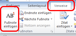 Eine Fußnote einfügen - (Word, Office)