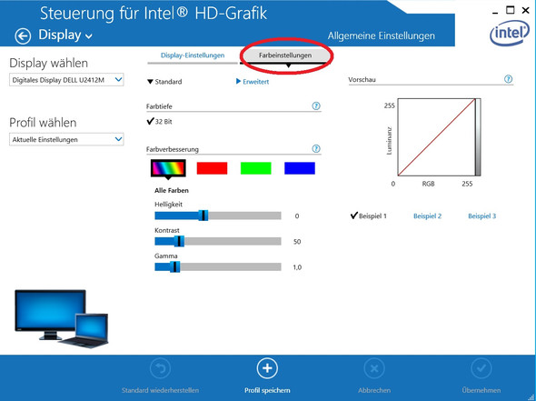 Intel HD-Grafik, Helligkeit-, Kontrast- und Farbeinstellungen - (Computer, PC, Sims)