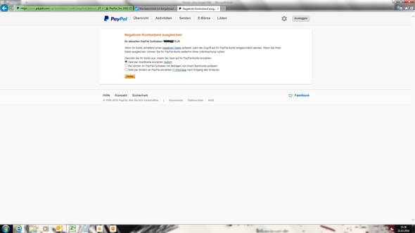 - (PayPal, Bargeld)