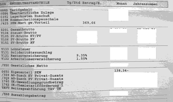  - (Arbeitgeber, Steuererklärung, Dienstwagen)