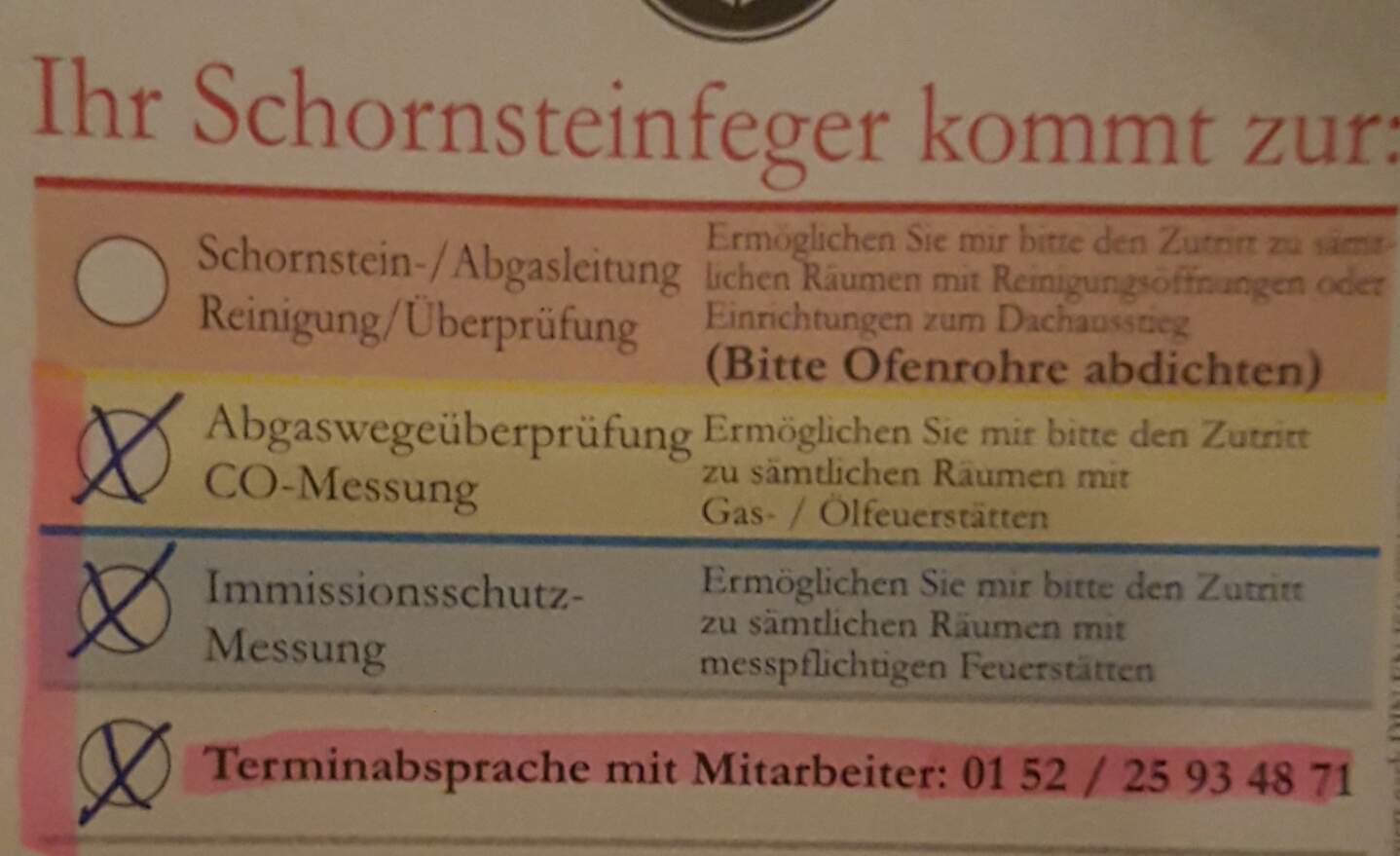 Muss der Schornsteinfeger an alle Heizungen? (Heizung, Gas, Kontrolle)