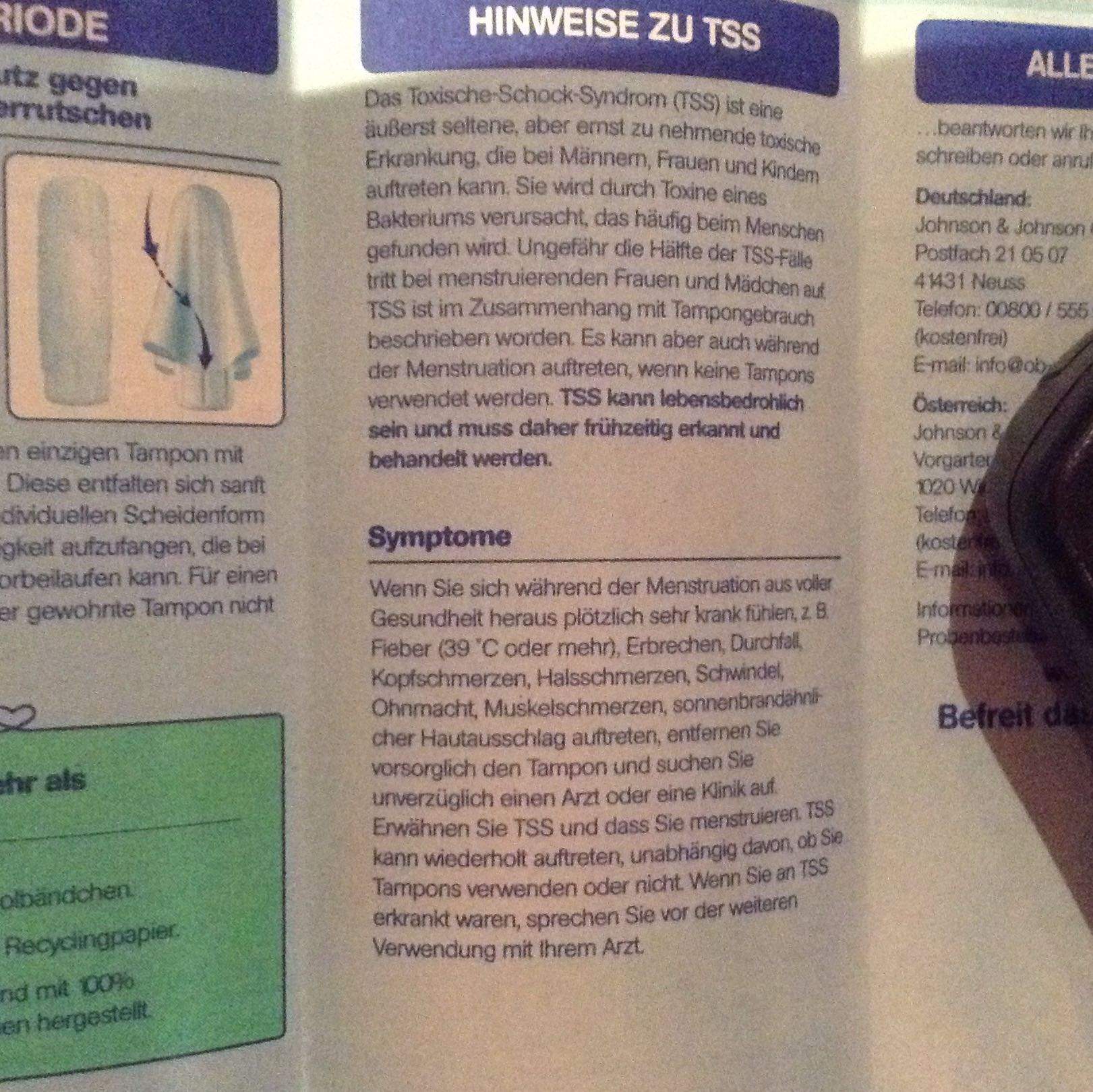 48 h einen tampon drin?