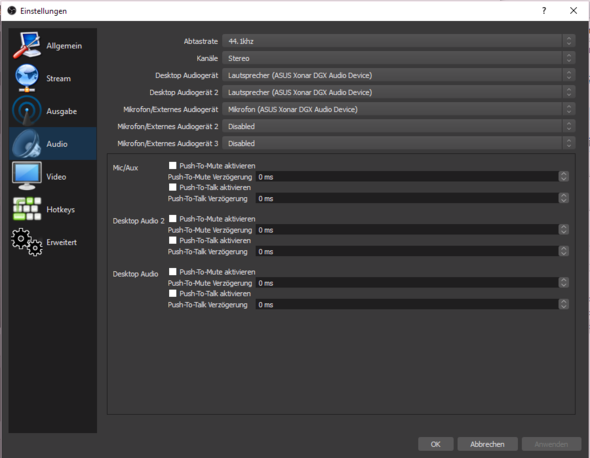Obs audio einstellungen