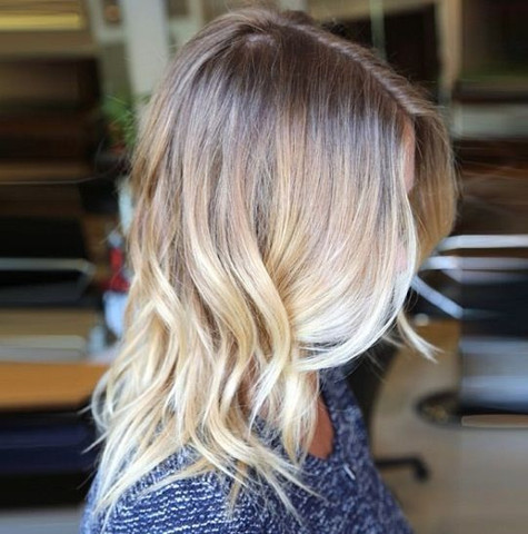 etwa so der blond-braune ombre :) - (Haare, Kopf)