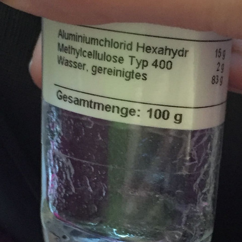 So war das mischverhältnis bei mir :) - (schwitzen, schweiß probleme)