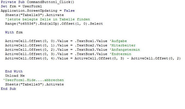 - (Excel, Tabelle)