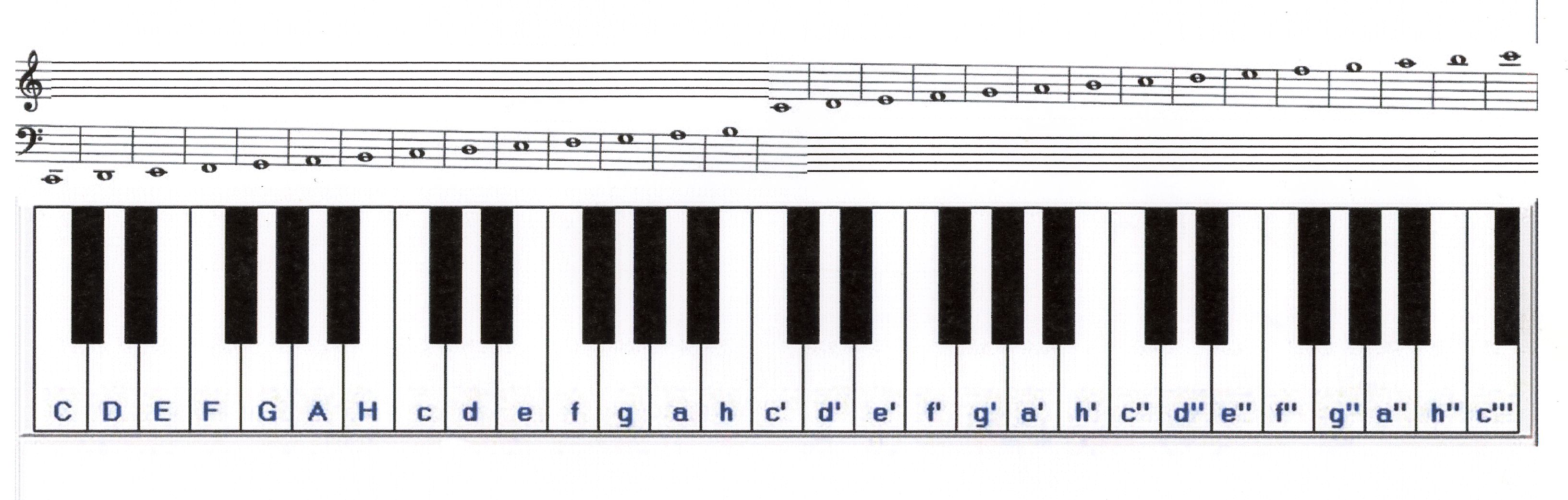 Клавиатура фортепиано для сольфеджио 2 октавы