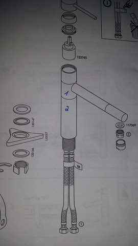 Technische Zeichnung - (Wasserhahn, Einhebelmischer)