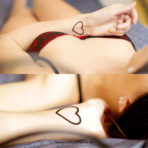Herz Tattoo für die Hand - (Haut, Online-Shop, Tattoo)