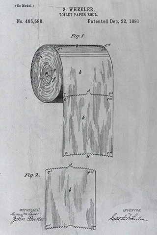 Papierrolle - (Toilette, Klo, Klopapier)