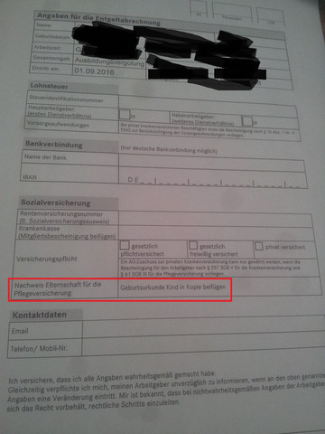 Geburtsurkunde - (Schule, Arbeit, Ausbildung)