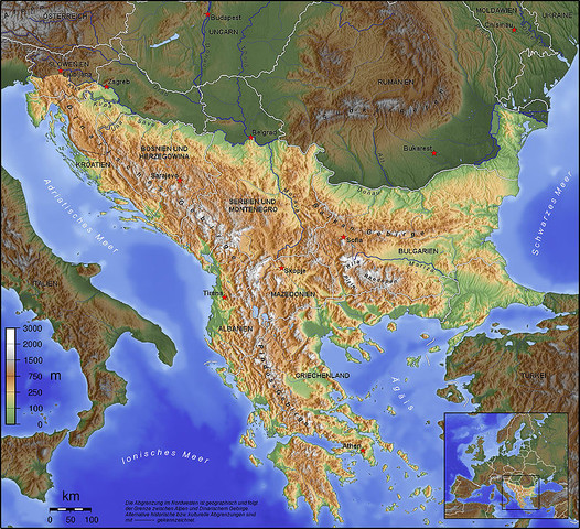 Die Balkanhalbinsel. - (Erdkunde, Geographie, Erde)