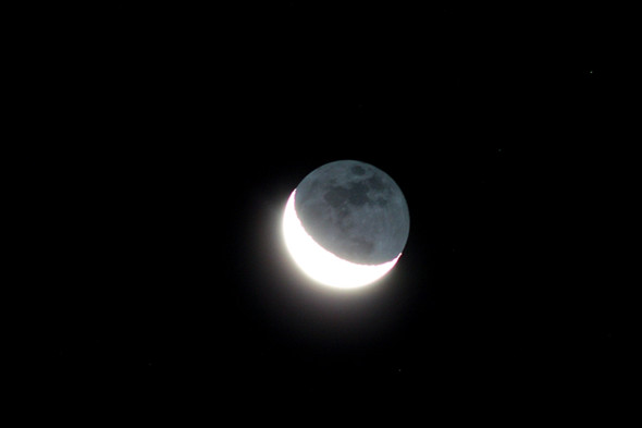 Erdschein - (Fotografie, Mond, Sternenhimmel)