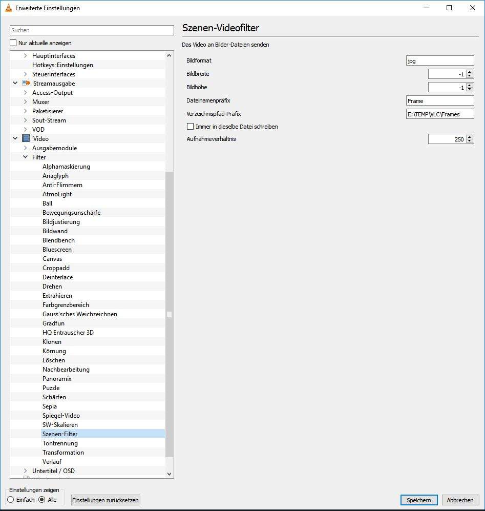 Wie kann ich ein Film in einzelne Bilder zerlegen? (Video