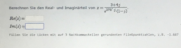 - (Mathe, Studium, komplexe zahlen)